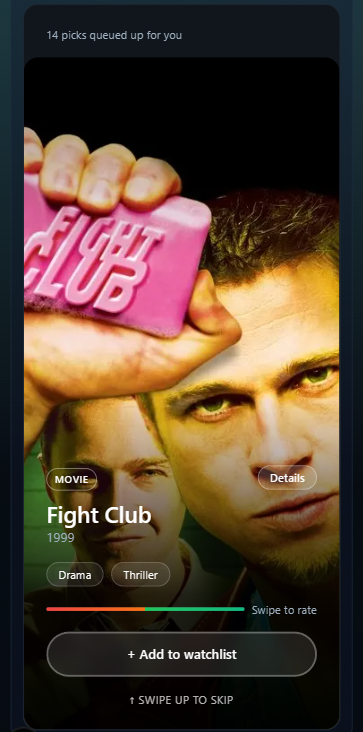 What to Watch interface